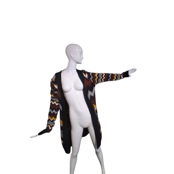 Missoni Target Women's size XL Chevron Long Grungecore Western Cardigan Sweater - Picture 5 of 12